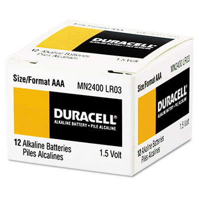 Duracell MN2400BKD Coppertop Alkaline Batteries AAA 24/box