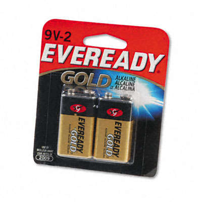 Eveready A522BP2 Gold Alkaline Batteries  9V  2 Pack