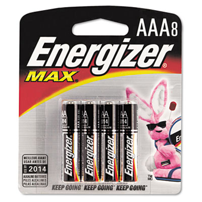 Eveready E92BP8 Alkaline Batteries AAA 8 Pack