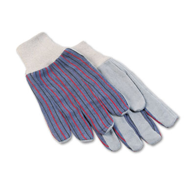 Galaxy 1843 Men and amp;apos;s Leather Palm Clute Gloves with Knit Wrist Large Multi 12 per Pack