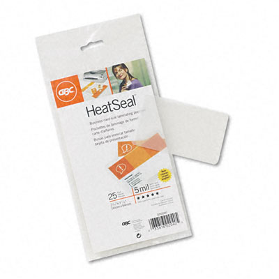 GBC Quartet 3202000 HeatSeal Laminating Pouches 5mm 23/16 x 311/16 25 Pack