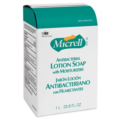 215708ct Micrell Nxt Antibacterial Lotion Soap Refill Light Scent 1000ml Bag 8/ctn