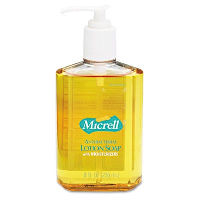 975212ct Micrell Antibacterial Lotion Soap Unscented Liquid 8oz Pump 12/ctn