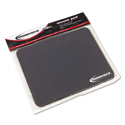 Innovera 52449 Rubber Mouse Pad Nonskid Rubber Base 9-1/4 x 7-3/4 Gray