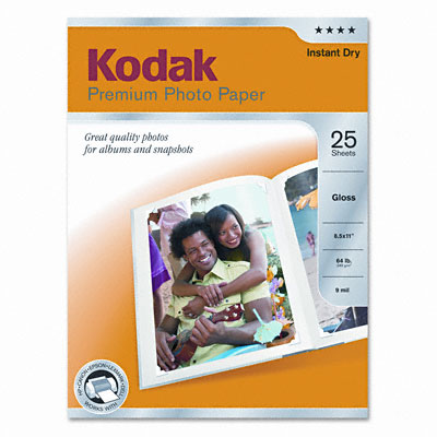 Kodak 8689283 Glossy Premium Photo Paper 8-1/2 x 11 25 Sheets per Pack