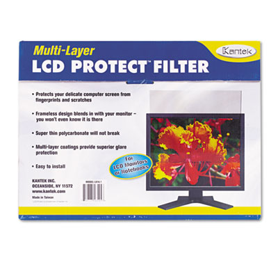 Kantek LX141 Standard LCD and Notebook Glass Monitor Filter Fits 14.1 LCD Screens