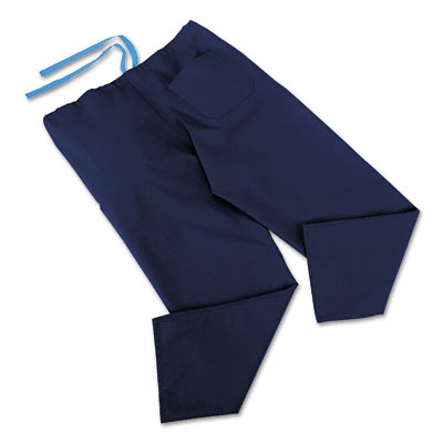 Medline 900JNTLCM ComfortEase Scrub Pants Washable Poly/Cotton Large Sky Blue 24 per Carton