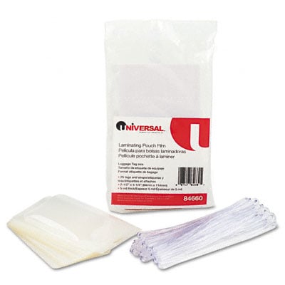 Universal 84660 Clear Laminating Pouches 5mm 2-1/2 X 4-1/4 25 Pack