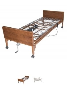 Drive Medical 15030BV-FR Ultra Light Plus Semi Electric Bed with Full Length Side Rails 1 per Case