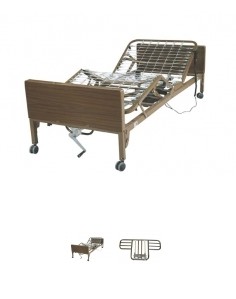 Drive Medical 15033BV-HR Ultra Light Full Electric Bed with Half Rails 1 per Case