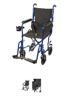 Drive Medical Atc17-bk 17 Inch Aluminum Transport Chair Black 1 Per Case