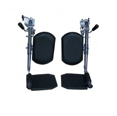 Drive Medical STDELR-TF Swing Away Elevating Legrest with Calf Pad and Aluminum Footplates 1 Pair per Case