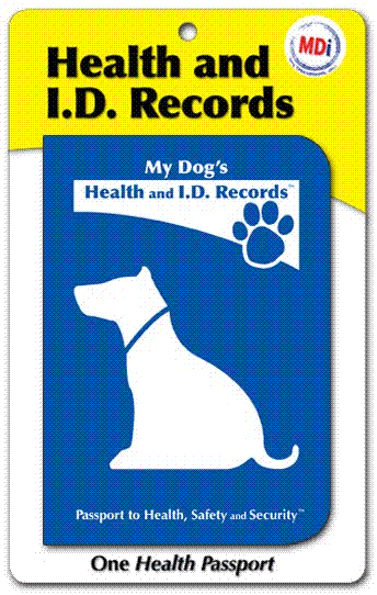 10053 My Dog&apos;s Health And Id Records Passport- Pack Of 12