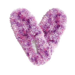 Red Carpet Studios 60016 Fuzzy Footies - Ladies - Fuchsia-Pink-White