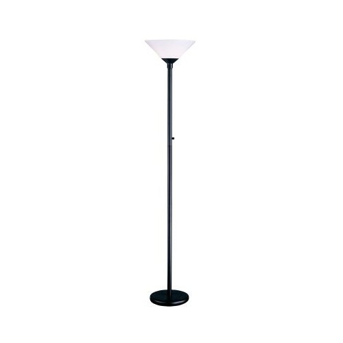 7500-01 Aries Torchiere Floor Lamp - Black