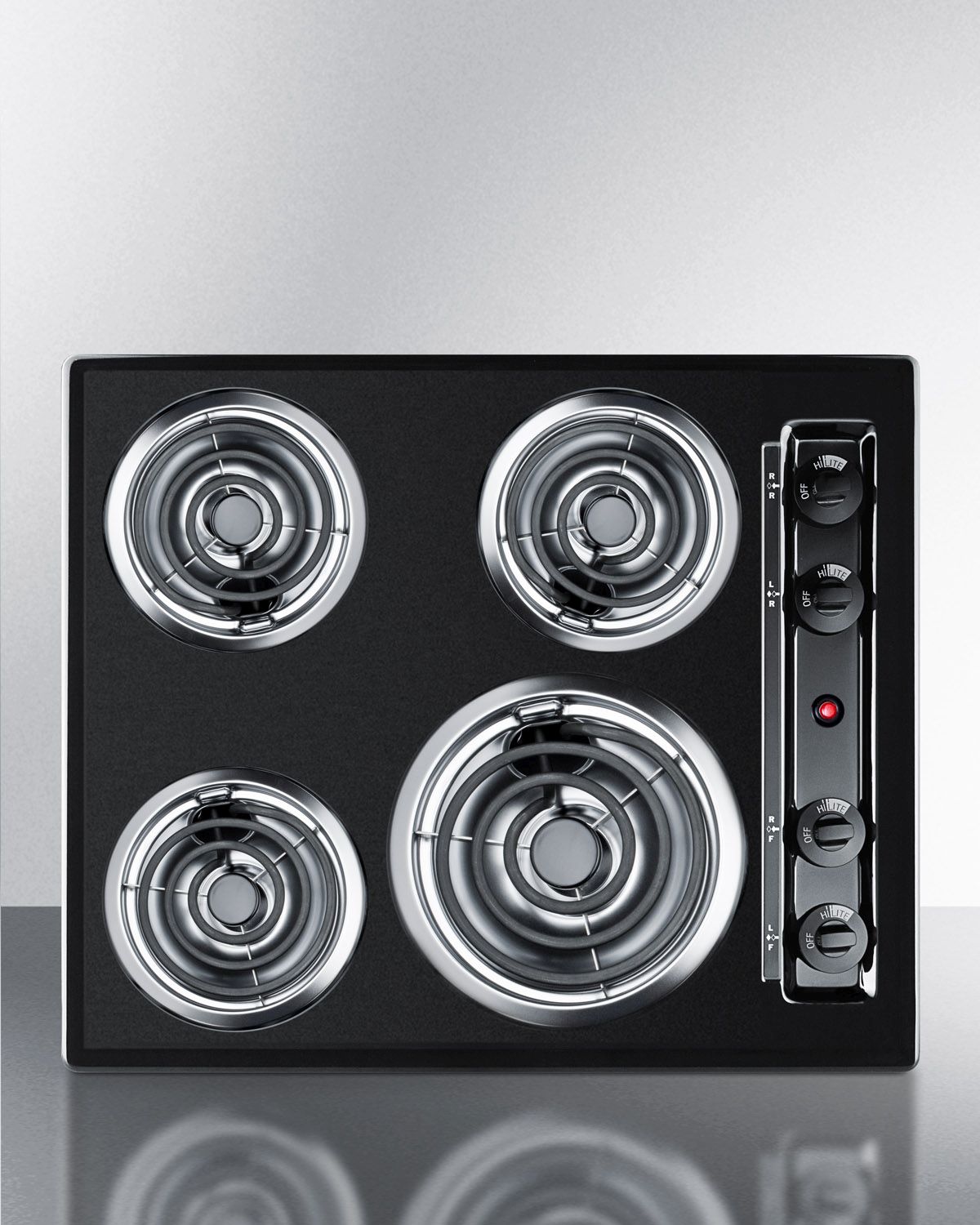 - Tel03 - 24 Inch - Electric Cooktop - Coil Top - Black