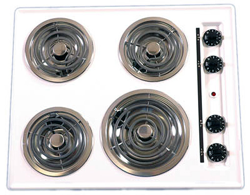 Wel03 24in Electric Cooktop Coil Top - White