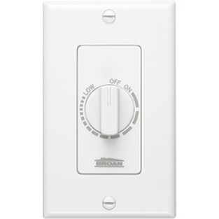 Broan 57w Electronic Variable Speed Wall Control - White
