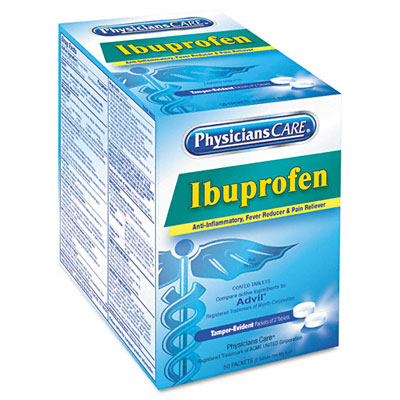 Acme United 90015 Physicians Care Ibuprofen Tablets Pain Reliever Refill 50 TwoPacks per Box azracm90015 Acme United 90015 Physicians Care Ibuprofen Tablets Pain Reliever Refill 50 TwoPacks per Box