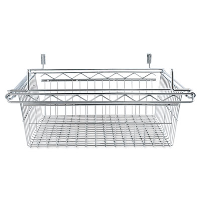 Alera SW59WB1818SR Sliding Wire Basket For Wire Shelving 18w x 18d x 8h Silver