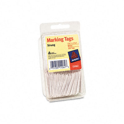 11062 Pre-strung Price Tags 1-3/4 X 1-1/8 Bright White 100 Per Pack