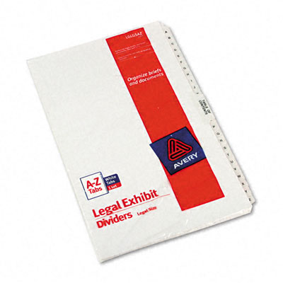 11375 -style Legal Side Tab Divider Title: A-z 14 X 8 1/2 White One Set