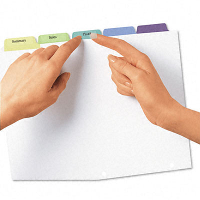 11992 Index Maker Clear Label Contemporary Color Dividers Five-tab 25 Sets Per Box