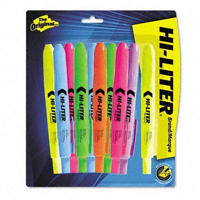 Avery 59402 Retr Highlighter Chisel Tip 2Fl Pink/2Fl YW/2BE/2GN/1OE/1PE 10/set