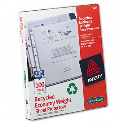 75537 Top-load Recycled Polypropylene Sheet Protectors Letter 100/box