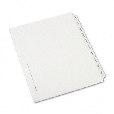 Allstate-style Legal Index Dividers 25-tab Exhibit A-z Letter White 25