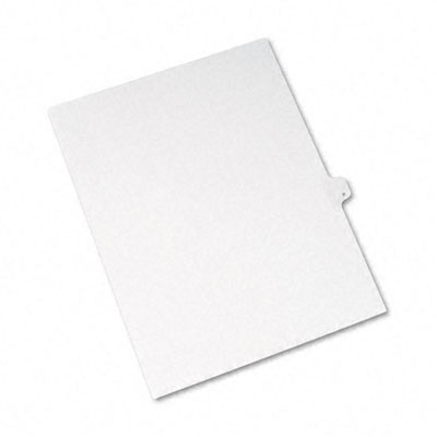 Allstate-style Legal Side Tab Divider Title: P Letter White 25 Per Pack