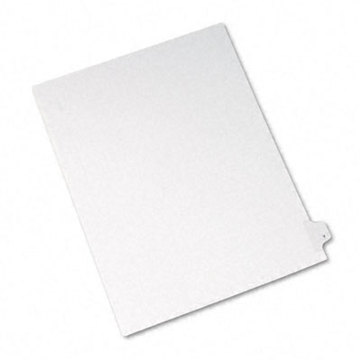 Allstate-style Legal Side Tab Divider Title: Y Letter White 25 Per Pack