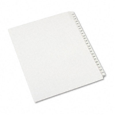 Allstate-style Legal Side Tab Dividers 25-tab 176-200 Letter White 25