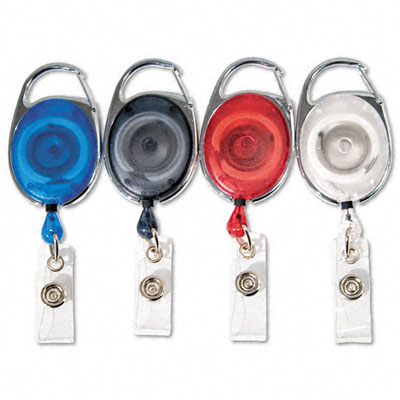 Advantus 75552 Carabiner-style Retractable Id Card Reel 30 Assorted Colors 20