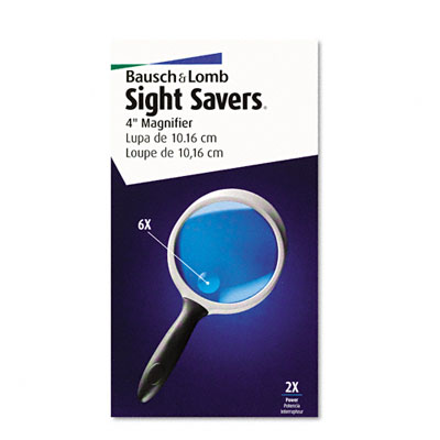 Bausch and Lomb 813304 2X - 4X Round Handheld Magnifier with Acrylic Lens 4 diameter