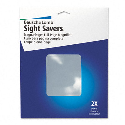 Bausch and Lomb 819007 2X Magna-Page Full-Page Magnifier with Molded Fresnel Lens 8-1/4 x 10-3/4
