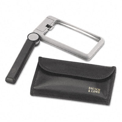 Bausch and Lomb 819013 2X Folding Lighted Handheld Magnifier with Acrylic Lens 4 x 2