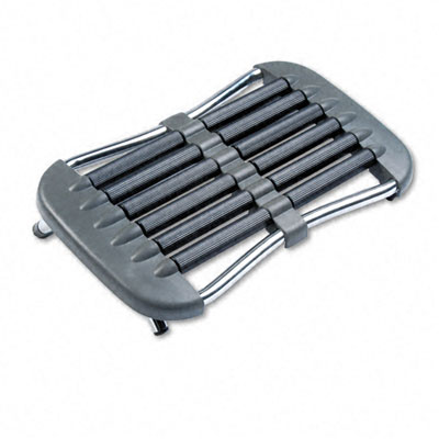 Buddy 610543 Ergo-Wise Footrest 18-3/8 x 11-3/8 x 4-1/4 Black/Graphite Roller Chrome Frame