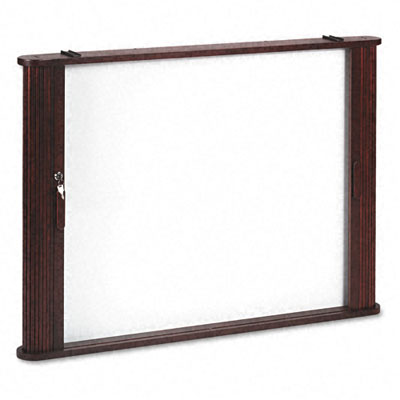 Balt 28060 Conference Room Cabinet Magnetic Dry Erase Board 44 x 4 x 32 Mahogany