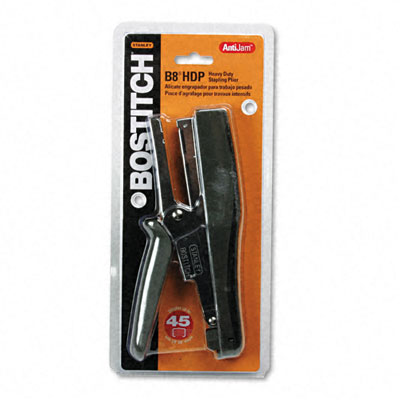 B8hdp B8 Heavy-duty Plier Stapler 45 Sheet Cap Black/charcoal Gray