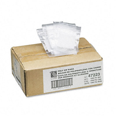 C-line 47223 Recloseable Small Parts Bags Poly 2 X 3 Clear With White Id Panel 1000/carton