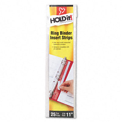 Holdit Self-adhesive Multi-punched Binder Insert Strips 25 Pack