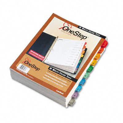 61038 Onestep Bulk Index System Title: 1-10 Letter Multicolor 24 Sets Per Box
