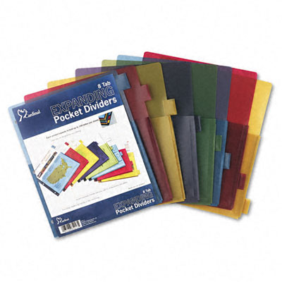 84013 Poly Expanding Pocket Index Dividers Eight-tab Letter Assorted Eight Per Set