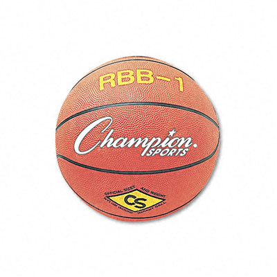 Champion Sport RBB1 Basketball Rubber/Nylon No. 7 Size Orange
