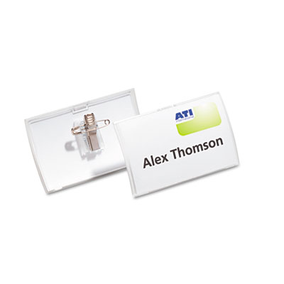 Durable 821419 ClickFold Convex Name Badge Holder CombiClip 25 Per Pack