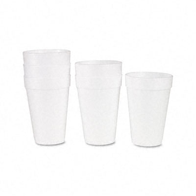DRC 16J16 Drink Foam Cups 16 Ounces White 40 Bags of 25 Per Carton
