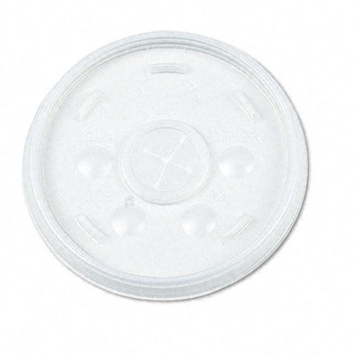 DRC 16SL Plastic Lids for 16oz. Hot/Cold Foam Cups SlipThru Lid White 1000/CT