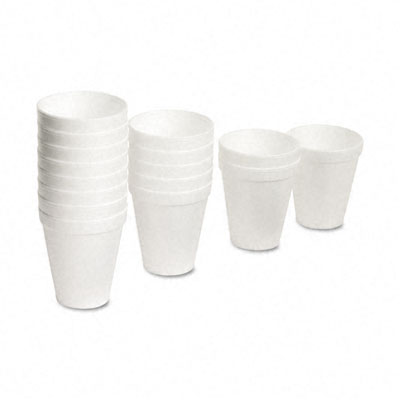 DRC 8J8 Drink Foam Cups Eight Ounces White 40 Bags of 25 Per Carton