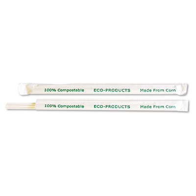 Epst770 Compostable Straws 7 3/4 Clear 9 600 Per Carton